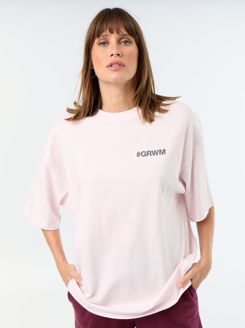 T-shirt oversize com estampado nas costas - Kiabi