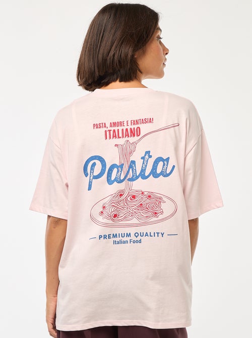 T-shirt oversize com estampado - Kiabi