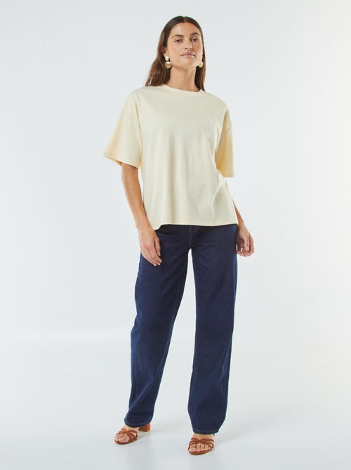 T-shirt oversize com gola redonda - Kiabi