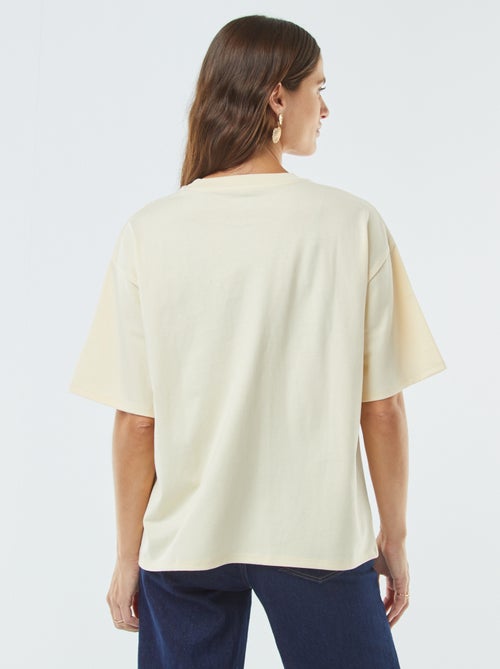 T-shirt oversize com gola redonda - Kiabi