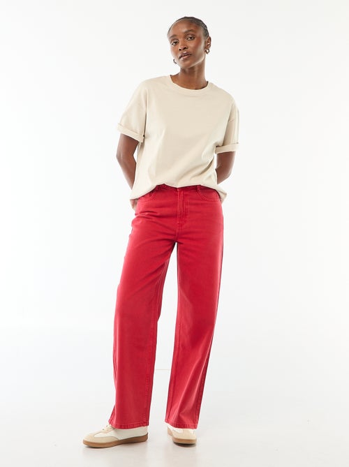 T-shirt oversize com gola redonda - Kiabi