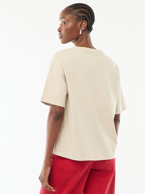 T-shirt oversize com gola redonda - Kiabi