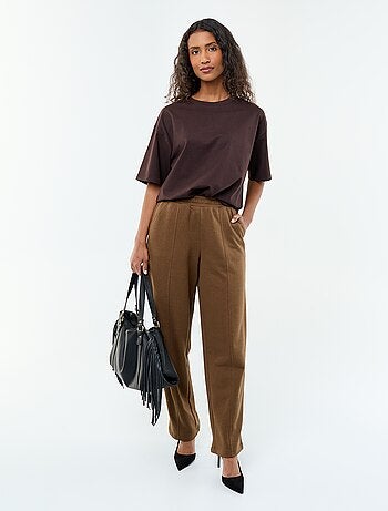 T-shirt oversize com gola redonda