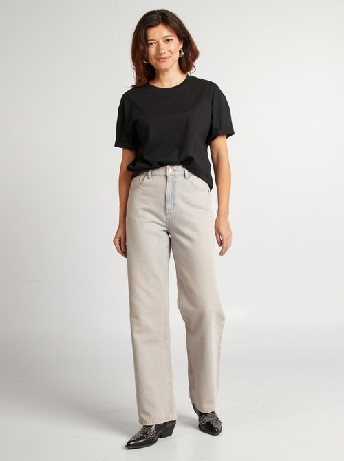 T-shirt oversize com gola redonda - Kiabi