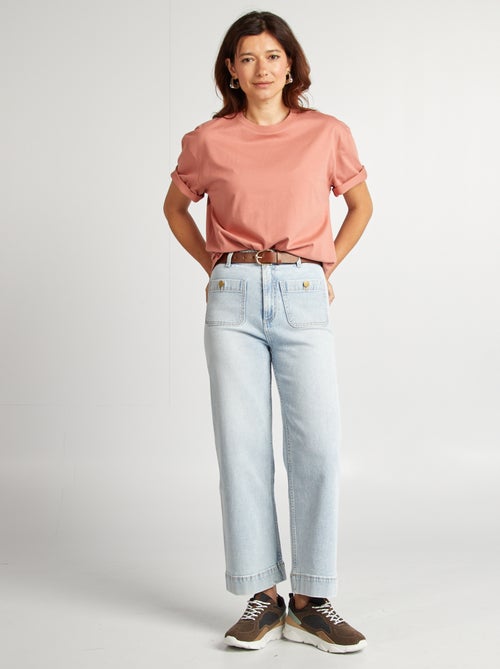 T-shirt oversize com gola redonda - Kiabi T-shirt oversize com gola redonda - Kiabi