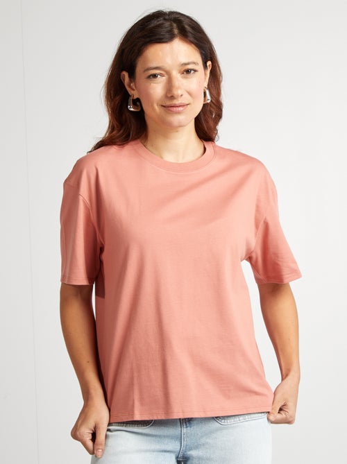T-shirt oversize com gola redonda - Kiabi T-shirt oversize com gola redonda - Kiabi