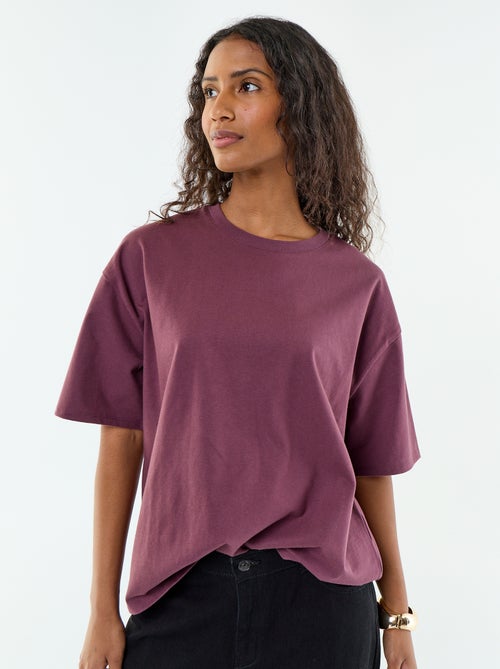 T-shirt oversize com gola redonda - Kiabi T-shirt oversize com gola redonda - Kiabi