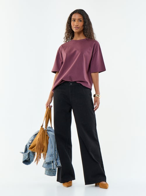 T-shirt oversize com gola redonda - Kiabi T-shirt oversize com gola redonda - Kiabi