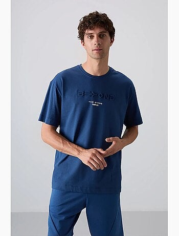 T-shirt oversize com logótipo em algodão e poliéster tommy