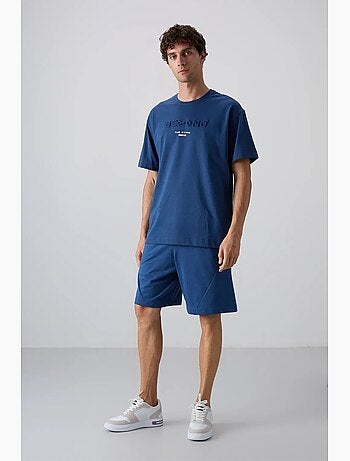 T-shirt oversize com logótipo em algodão e poliéster tommy
