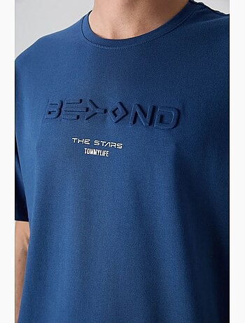 T-shirt oversize com logótipo em algodão e poliéster tommy