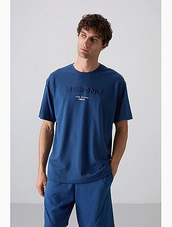 T-shirt oversize com logótipo em algodão e poliéster tommy