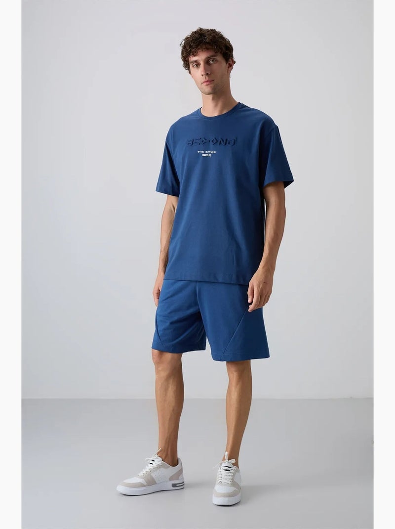 T-shirt oversize com logótipo em algodão e poliéster tommy Azul - Kiabi