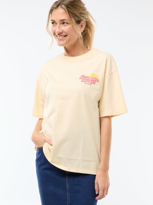 T-shirt oversize com mensagem - Kiabi