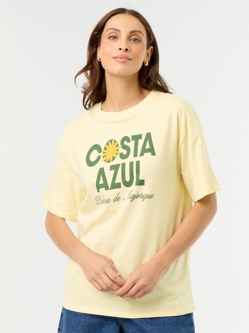 T-shirt oversize com mensagem - Kiabi