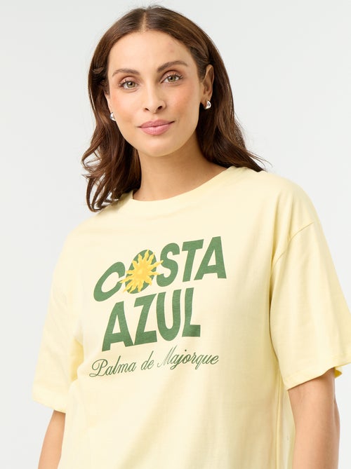 T-shirt oversize com mensagem - Kiabi