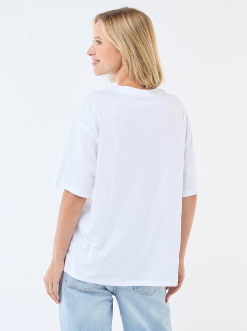 T-shirt oversize com mensagem - Kiabi