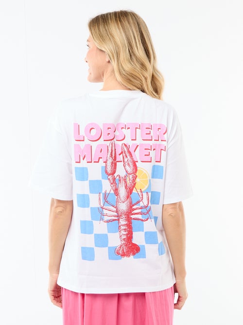 T-shirt oversize com mensagem - Kiabi