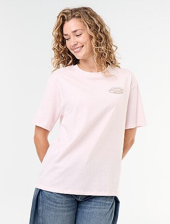 T-shirt oversize com mensagem