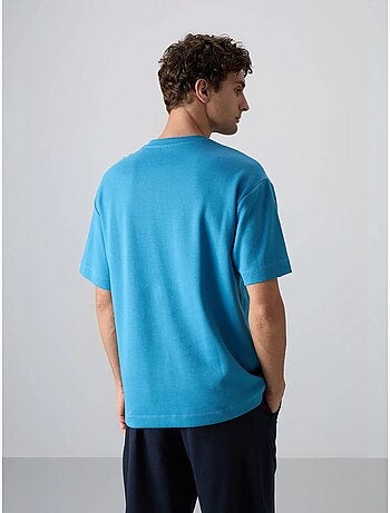 T-shirt oversize de gola redonda em mistura de algodão tommy