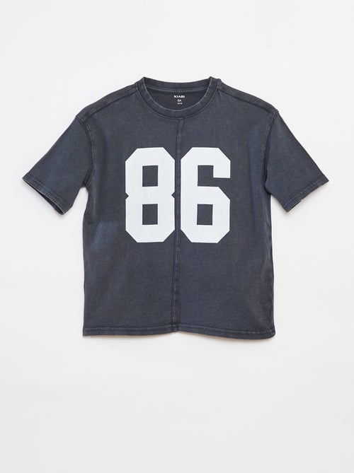 T-shirt oversize de manga curta - Kiabi