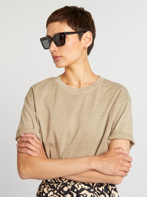 T-shirt oversize desbotada - Kiabi