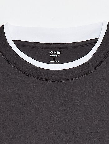 T-shirt oversize efeito 2-em-1 +1m90