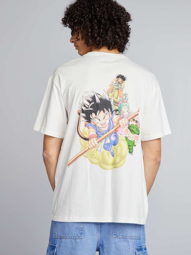 T-shirt oversize em algodão 'Dragon Ball Z' BRANCO - Kiabi