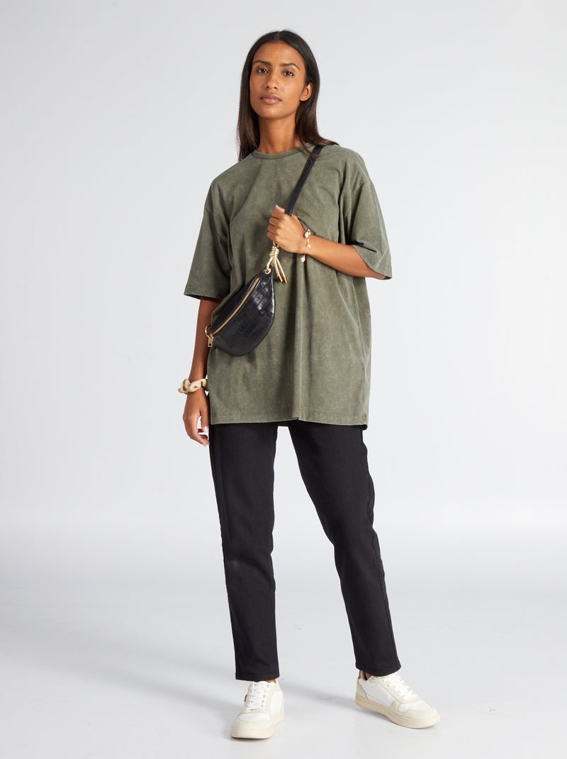 T-shirt oversize em algodão VERDE - Kiabi