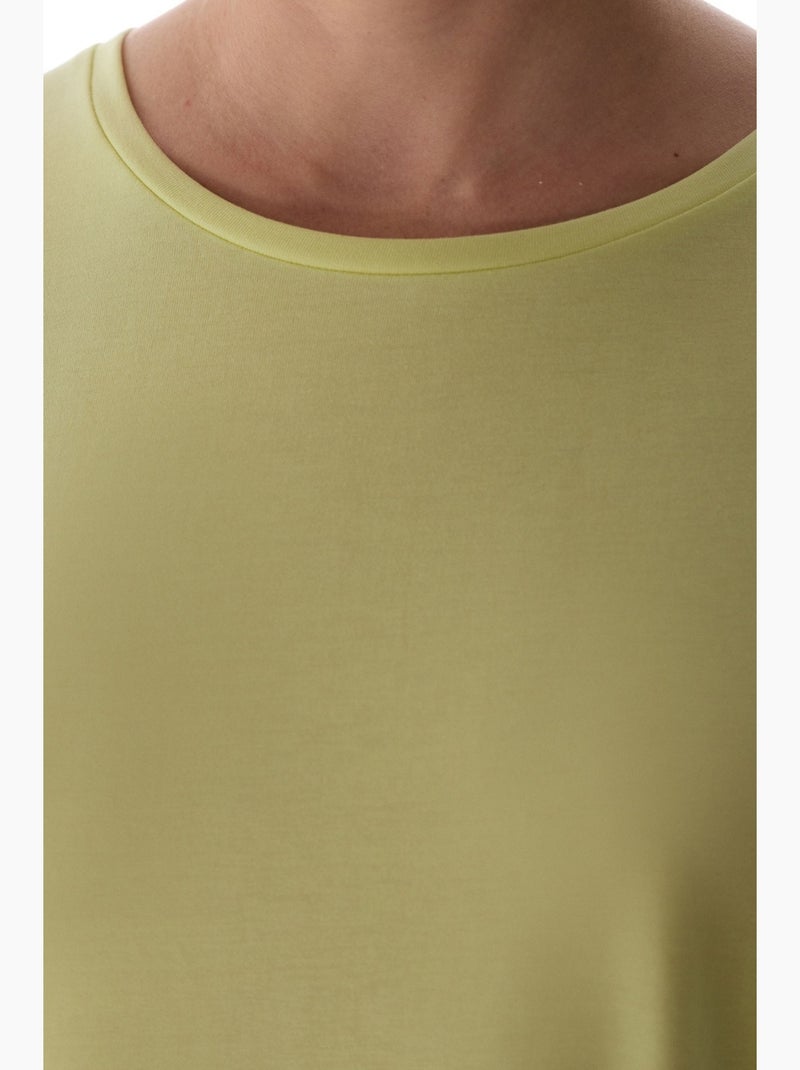 T-shirt oversize em modal com gola redonda penti Amarelo-limão - Kiabi