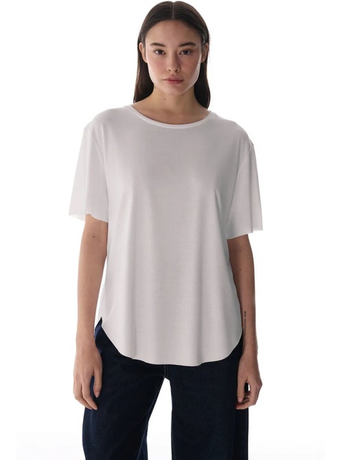 T-shirt oversize em modal com gola redonda penti - Kiabi T-shirt oversize em modal com gola redonda penti - Kiabi