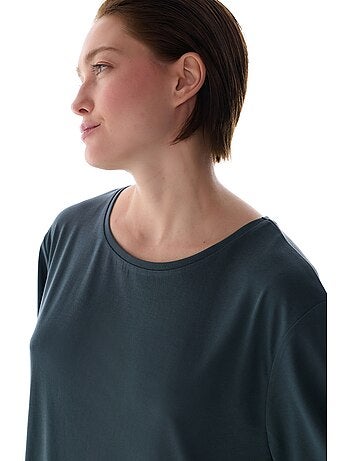 T-shirt oversize em modal com gola redonda penti