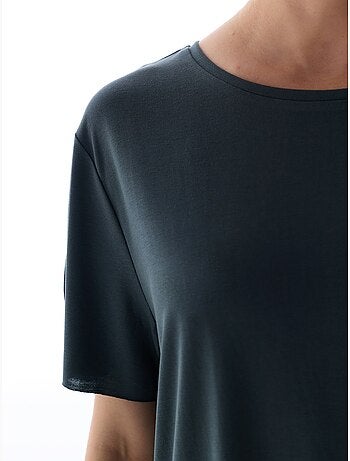 T-shirt oversize em modal com gola redonda penti