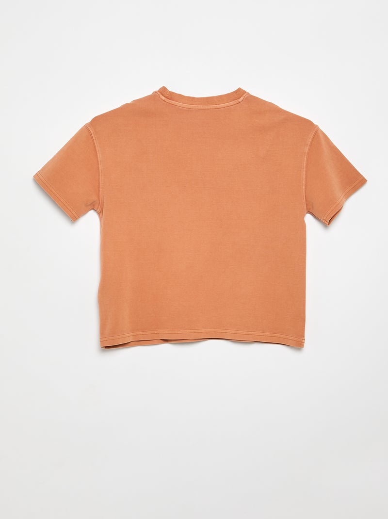 T-shirt oversize estampada Laranja - Kiabi