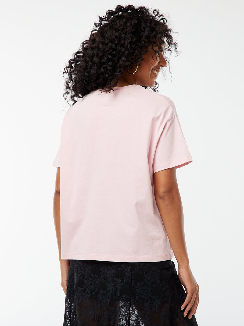 T-shirt oversize estampada Rosa - Kiabi