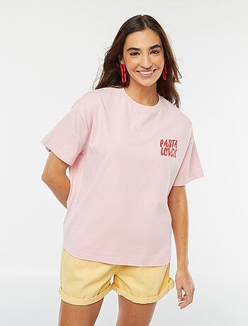 T-shirt oversize estampada
