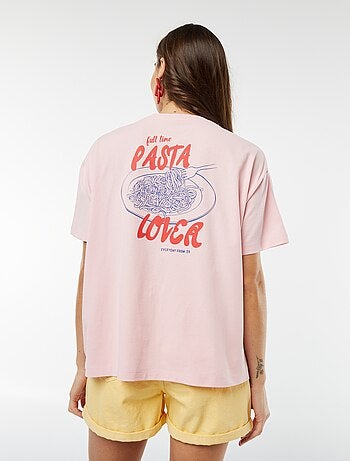 T-shirt oversize estampada