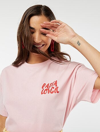 T-shirt oversize estampada