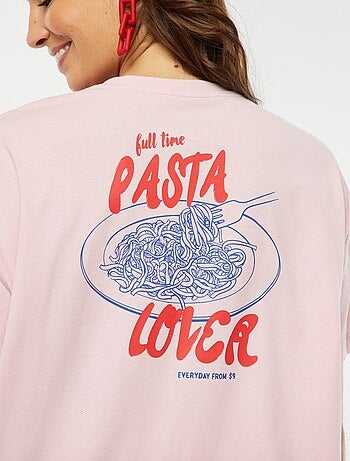 T-shirt oversize estampada