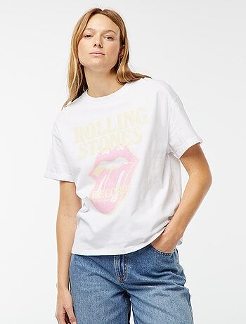 T-shirt oversize estampada 'The Rolling Stones'