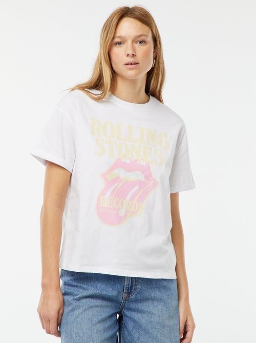 T-shirt oversize estampada 'The Rolling Stones' - Kiabi
