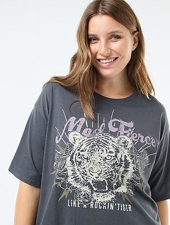 T-shirt oversize estampado