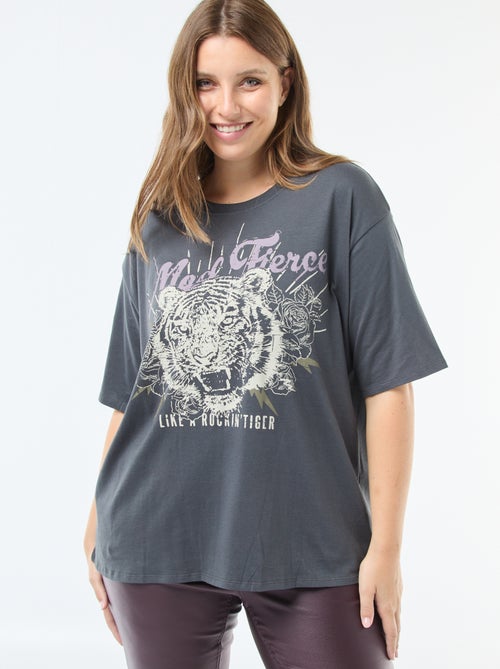 T-shirt oversize estampado - Kiabi
