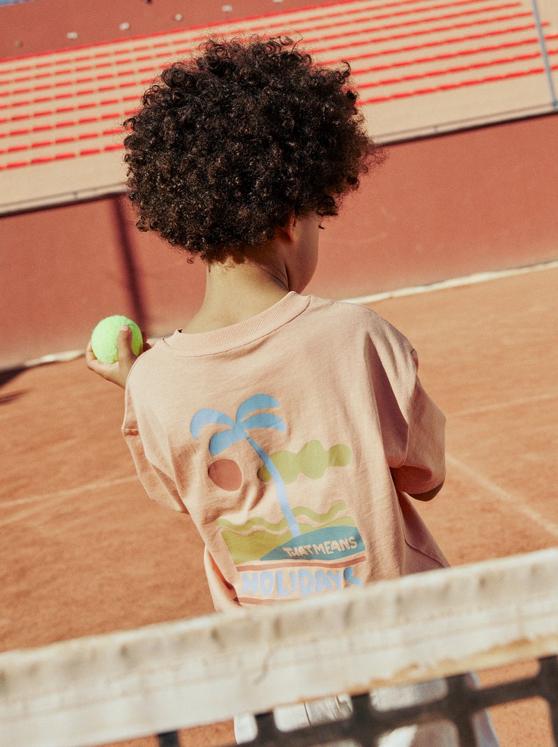 T-shirt oversize estampado Rosa - Kiabi