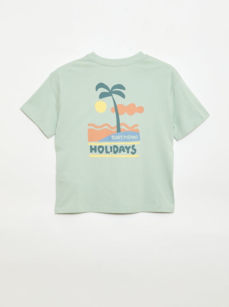 T-shirt oversize estampado Verde - Kiabi