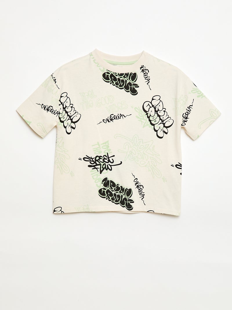 T-shirt oversize fantasia Branco - Kiabi