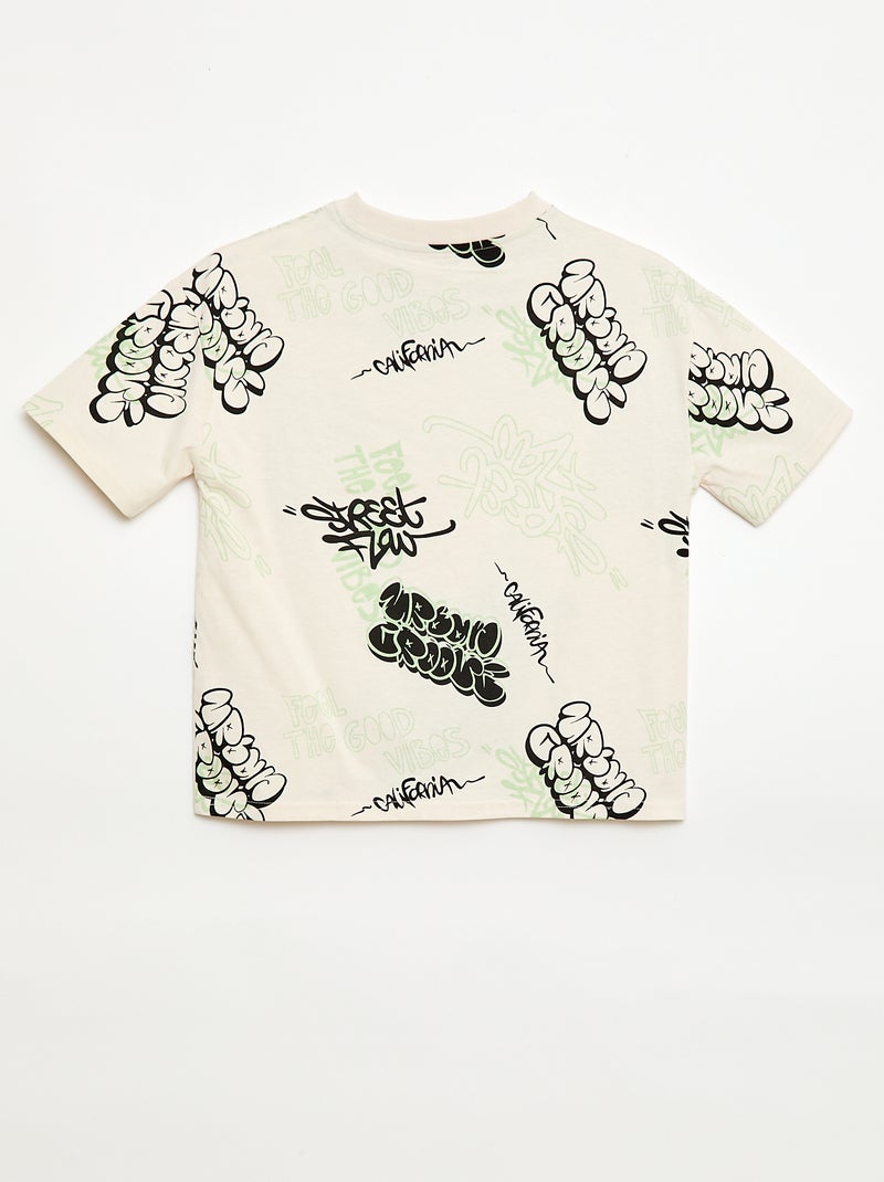 T-shirt oversize fantasia Branco - Kiabi