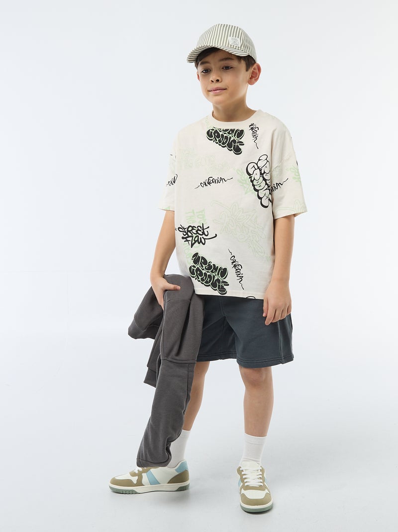 T-shirt oversize fantasia Branco - Kiabi
