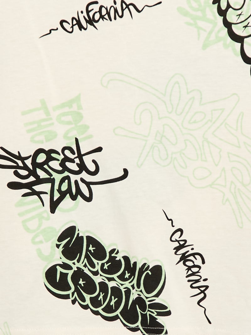 T-shirt oversize fantasia Branco - Kiabi