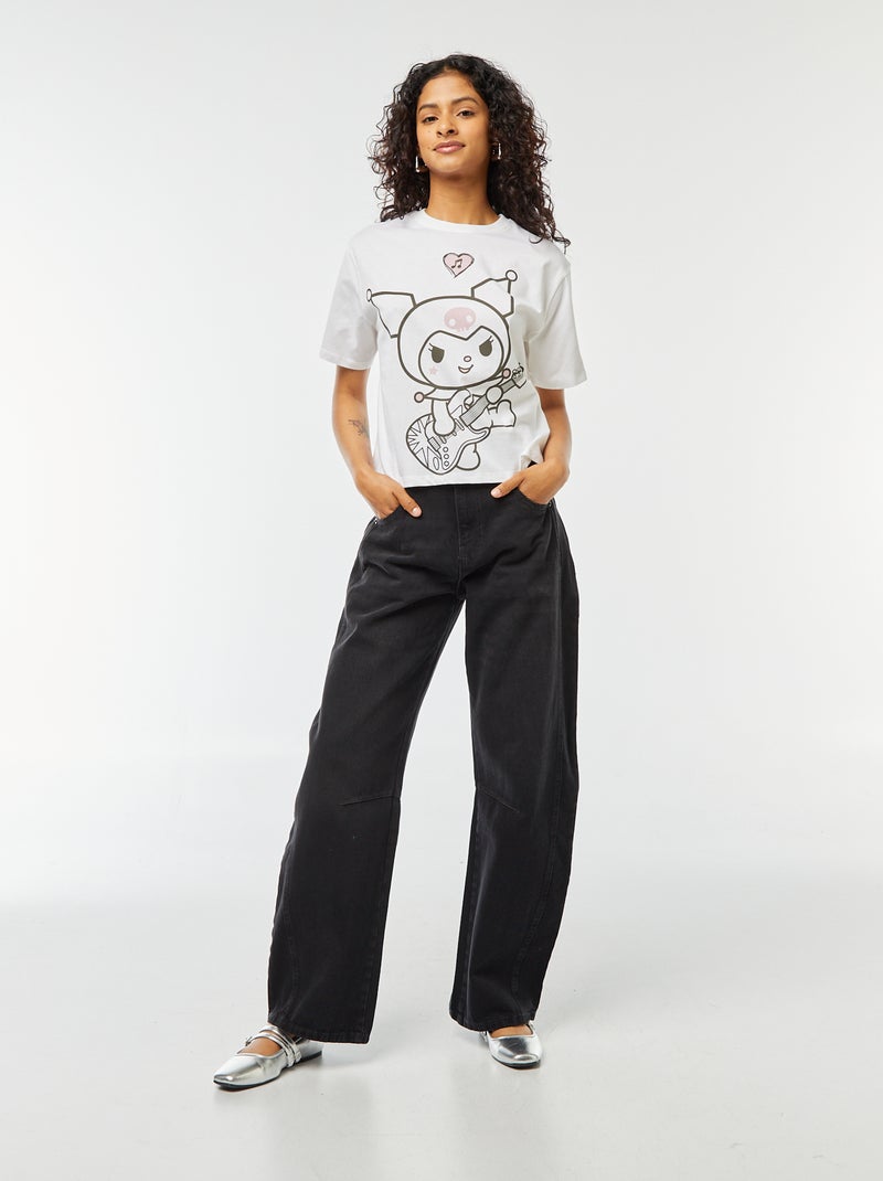 T-shirt oversize 'Hello Kitty' Branco - Kiabi